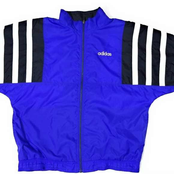 ADIDAS Vintage Cobalt Blue Windbreaker Size L XL